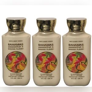 3 Bahamas Passionfruit & Banana Flower Lotion Bath & Body Works 8 fl.oz.